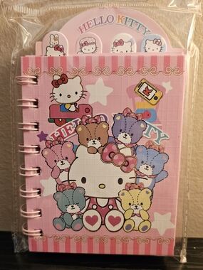 Hello Kitty Pink Notebook with Colorful Teddy Friends